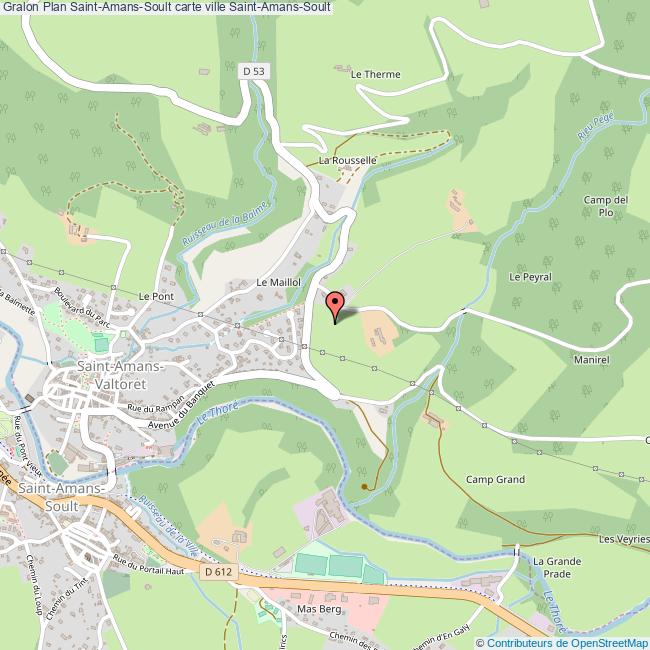Plan SaintAmansSoult carte ville SaintAmansSoult