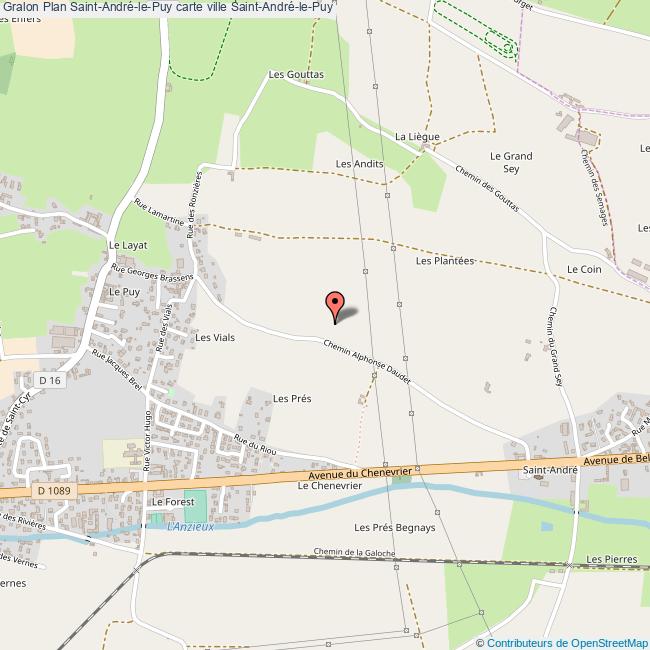 Plan SaintAndrélePuy carte ville SaintAndrélePuy