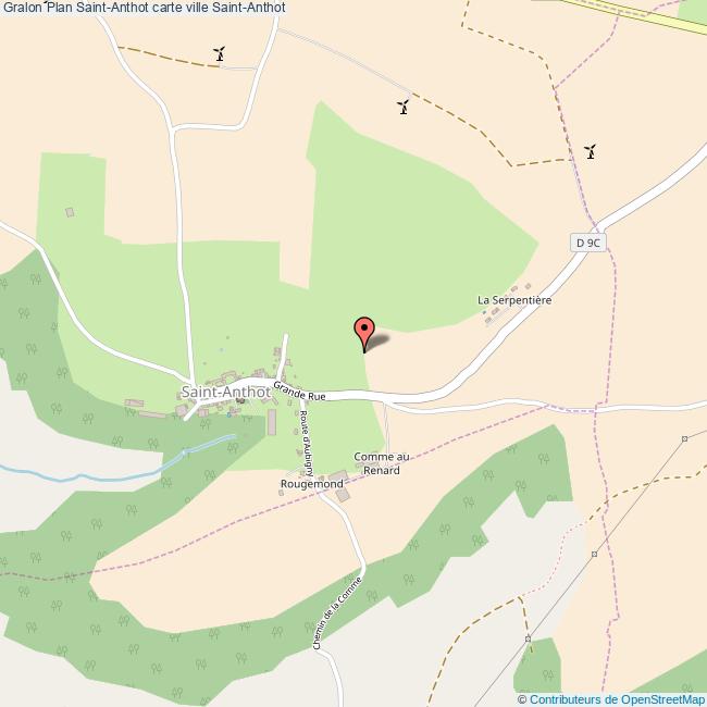 Plan SaintAnthot carte ville SaintAnthot