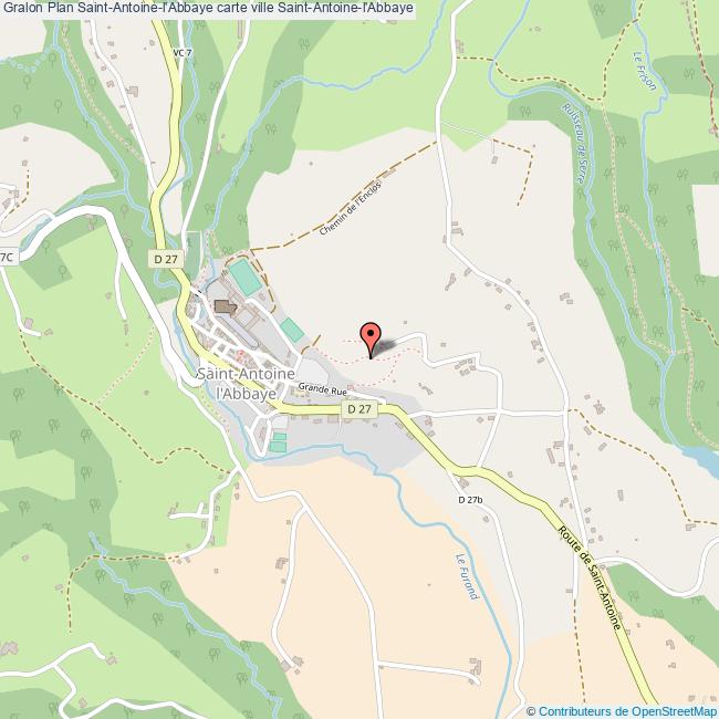 Plan SaintAntoinel'Abbaye carte ville SaintAntoinel'Abbaye