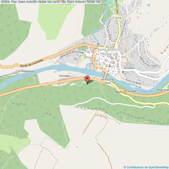 Plan SaintAntoninNobleVal carte ville SaintAntoninNobleVal
