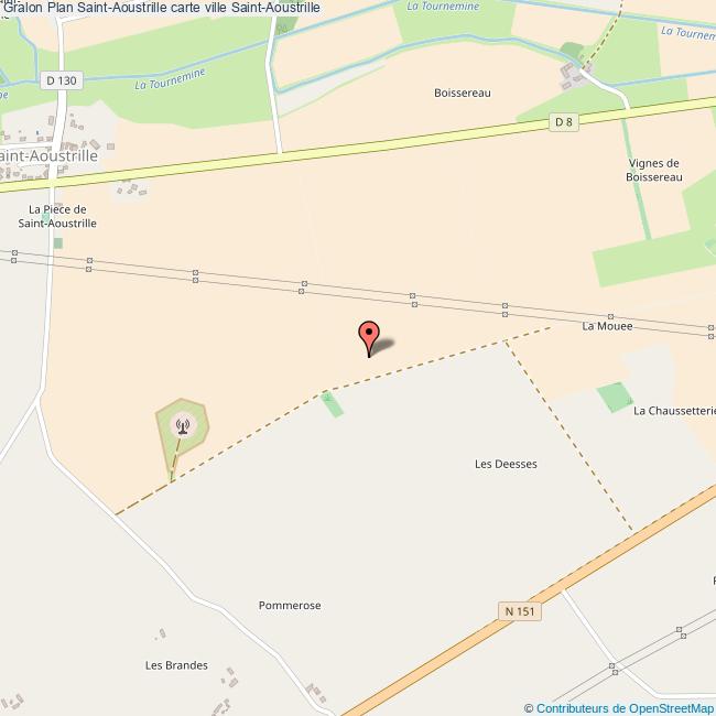 Plan SaintAoustrille carte ville SaintAoustrille