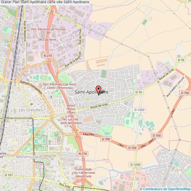 Plan SaintApollinaire carte ville SaintApollinaire