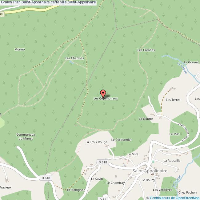 Plan SaintAppolinaire carte ville SaintAppolinaire