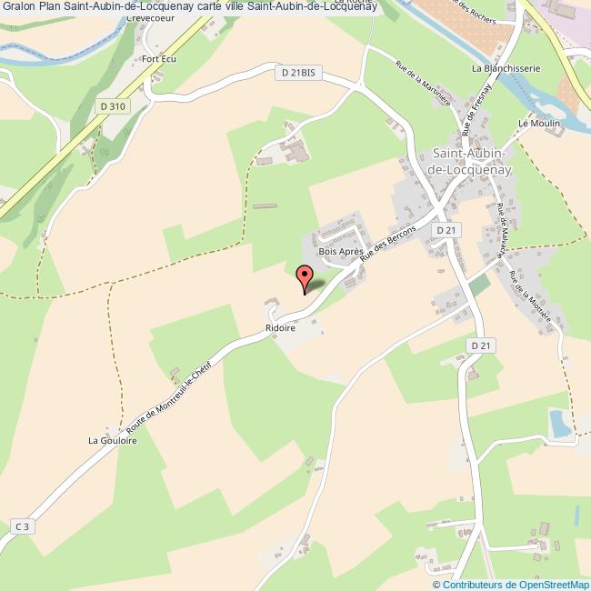 Plan SaintAubindeLocquenay carte ville SaintAubindeLocquenay