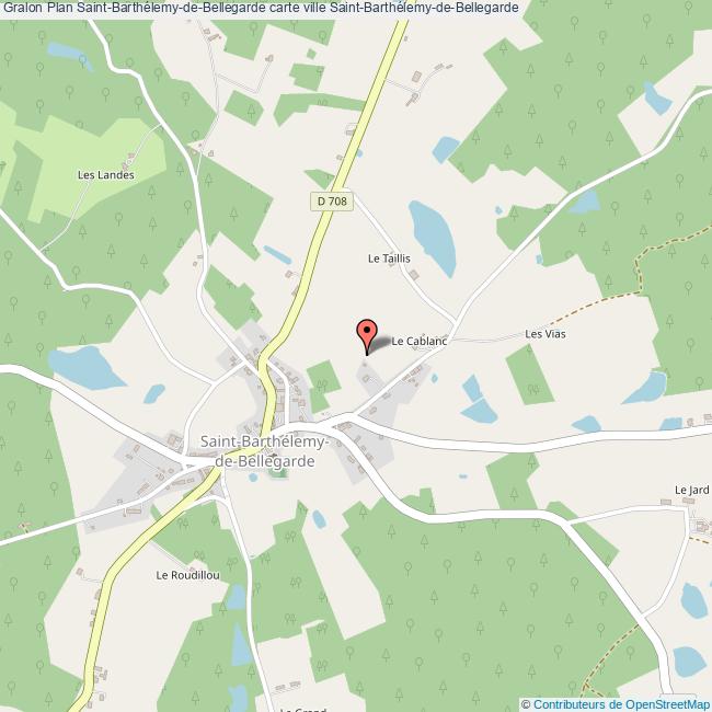 Plan SaintBarthélemydeBellegarde carte ville SaintBarthélemyde