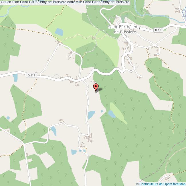 Plan SaintBarthélemydeBussière carte ville SaintBarthélemydeBussière
