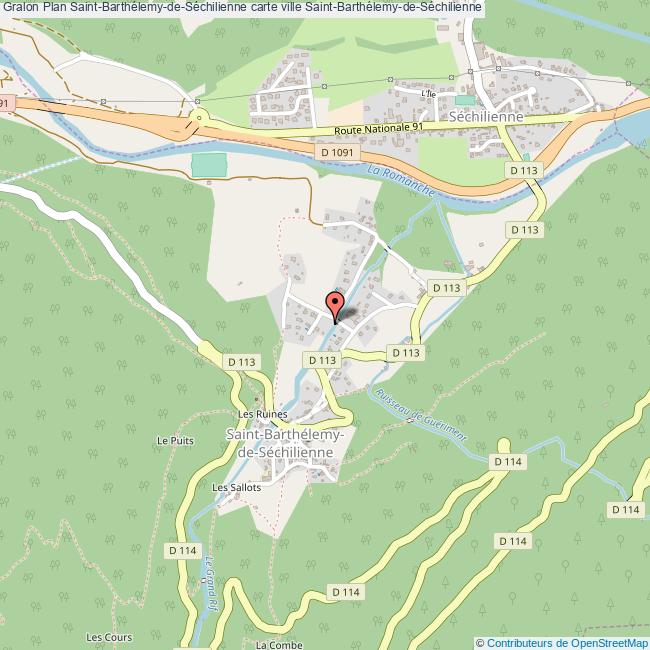 Plan SaintBarthélemydeSéchilienne carte ville SaintBarthélemyde