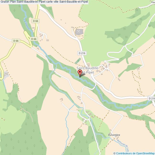 Plan SaintBaudilleetPipet carte ville SaintBaudilleetPipet