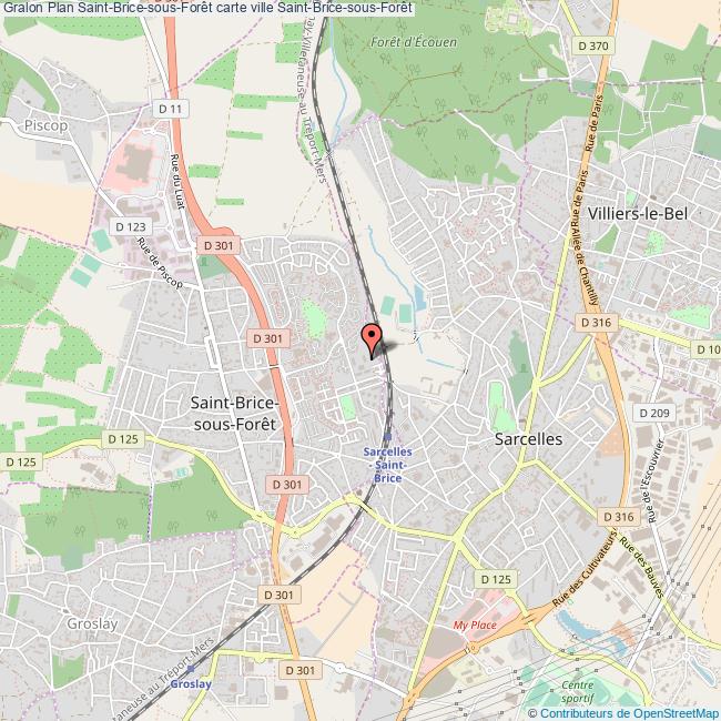Plan SaintBricesousForêt carte ville SaintBricesousForêt