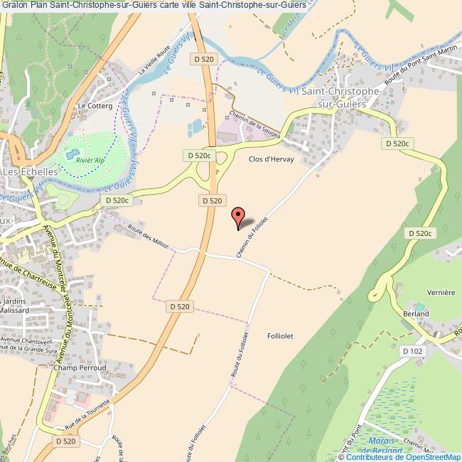 Plan SaintChristophesurGuiers carte ville SaintChristophesurGuiers