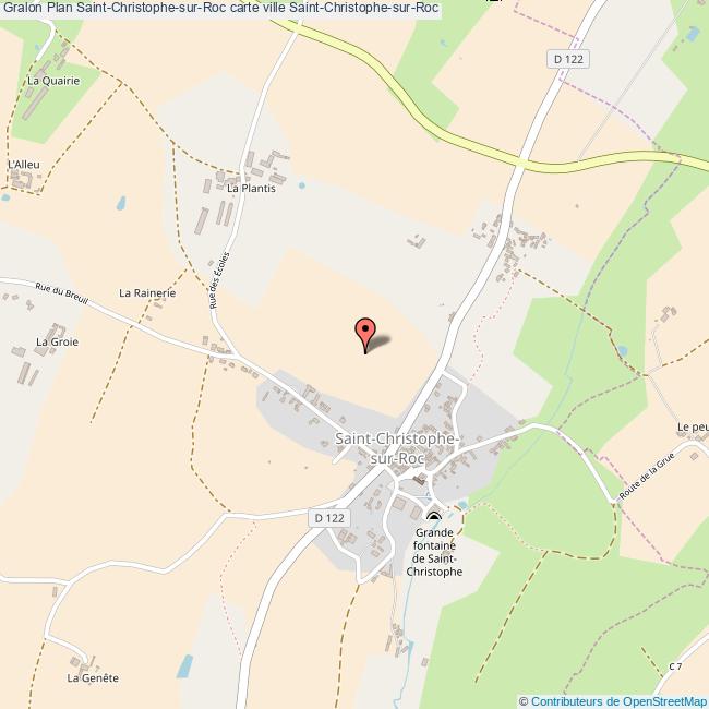 Plan SaintChristophesurRoc carte ville SaintChristophesurRoc