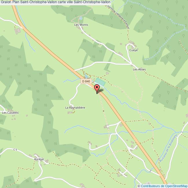 Plan SaintChristopheVallon carte ville SaintChristopheVallon