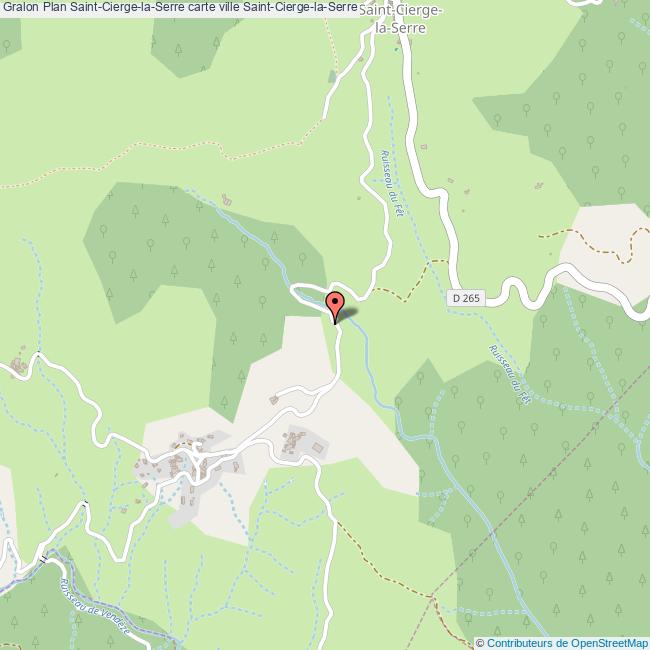 Plan SaintCiergelaSerre carte ville SaintCiergelaSerre