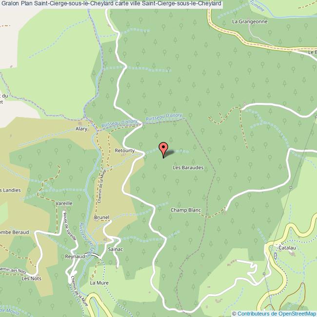 Plan SaintCiergesousleCheylard carte ville SaintCiergesousleCheylard