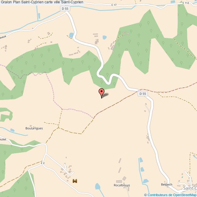 Plan SaintCyprien carte ville SaintCyprien