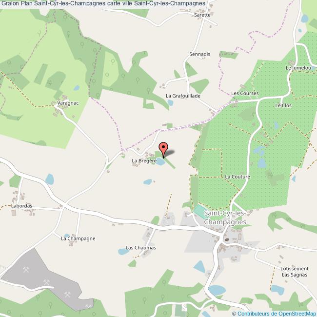 Plan SaintCyrlesChampagnes carte ville SaintCyrlesChampagnes