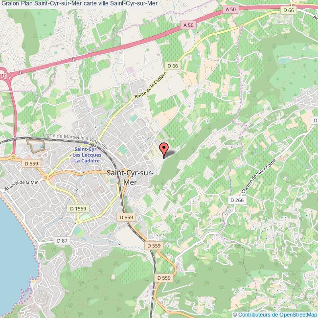 Plan SaintCyrsurMer carte ville SaintCyrsurMer