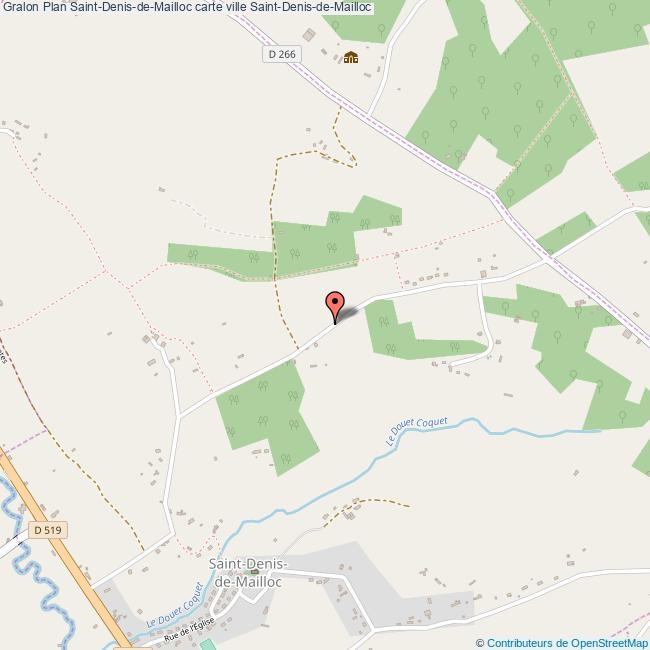 Plan SaintDenisdeMailloc carte ville SaintDenisdeMailloc