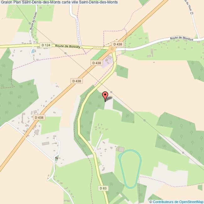 Plan SaintDenisdesMonts carte ville SaintDenisdesMonts