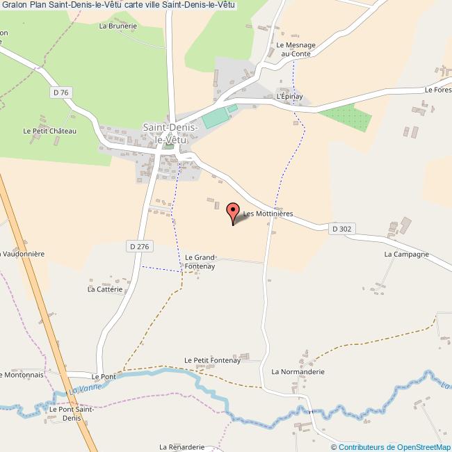 Plan SaintDenisleVêtu carte ville SaintDenisleVêtu