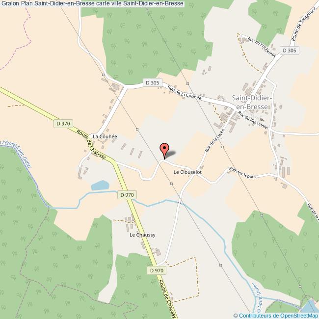 Plan SaintDidierenBresse carte ville SaintDidierenBresse