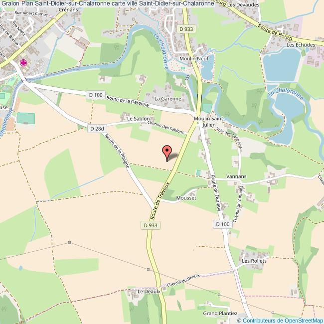 Plan SaintDidiersurChalaronne carte ville SaintDidiersurChalaronne