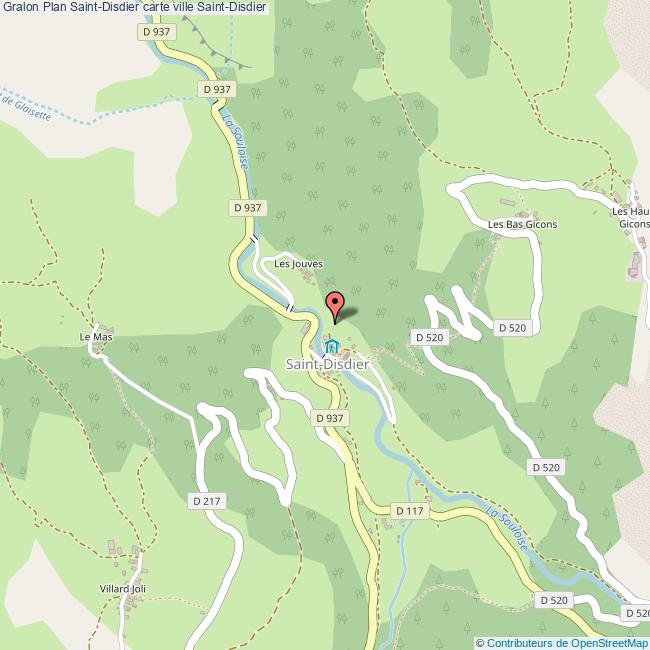 Plan SaintDisdier carte ville SaintDisdier