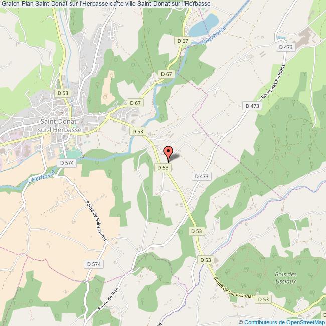Plan SaintDonatsurl'Herbasse carte ville SaintDonatsurl'Herbasse