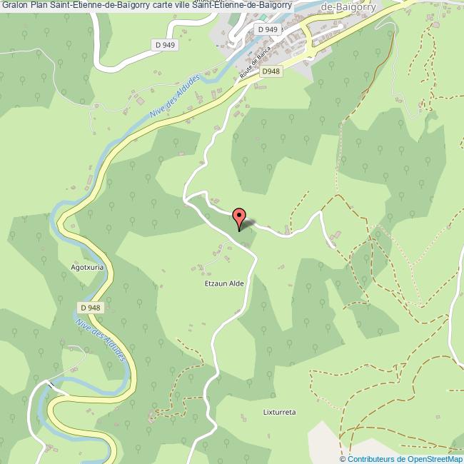 Plan SaintEtiennedeBaïgorry carte ville SaintEtiennedeBaïgorry