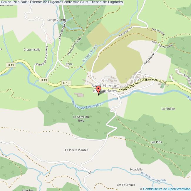 Plan SaintEtiennedeLugdarès carte ville SaintEtiennedeLugdarès