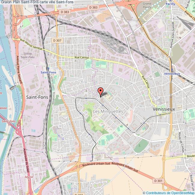 Plan SaintFons carte ville SaintFons