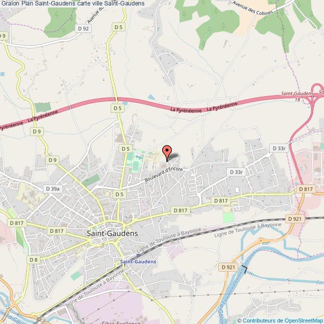 Plan SaintGaudens carte ville SaintGaudens