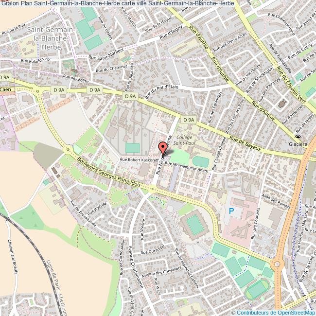 Plan SaintGermainlaBlancheHerbe carte ville SaintGermainlaBlancheHerbe