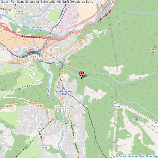 Plan SaintGervaislesBains carte ville SaintGervaislesBains