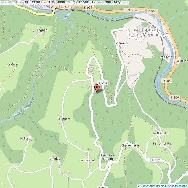 plan Saint-Gervais-sous-Meymont