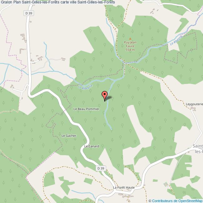 Plan SaintGilleslesForêts carte ville SaintGilleslesForêts