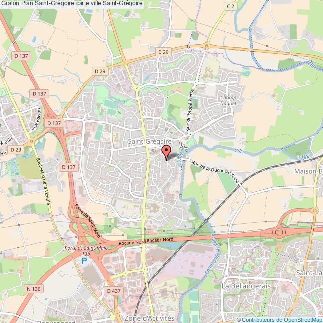 Plan SaintGrégoire carte ville SaintGrégoire