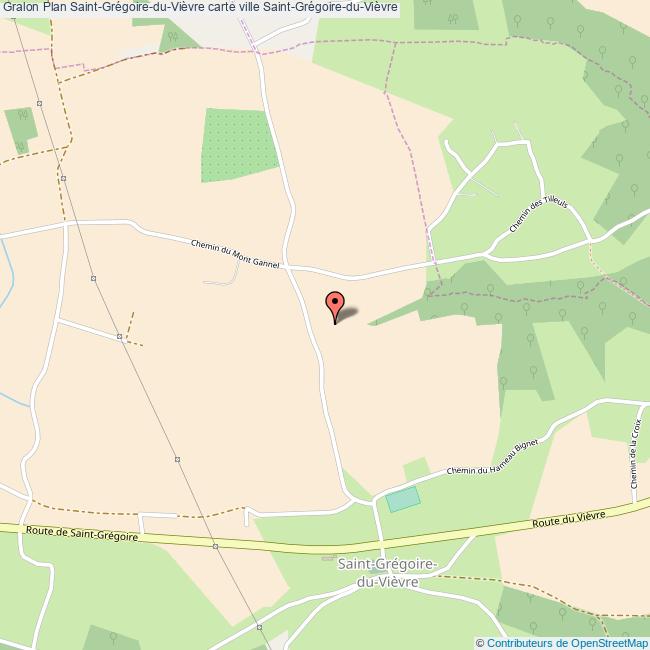 Plan SaintGrégoireduVièvre carte ville SaintGrégoireduVièvre