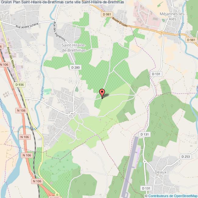 Plan SaintHilairedeBrethmas carte ville SaintHilairedeBrethmas