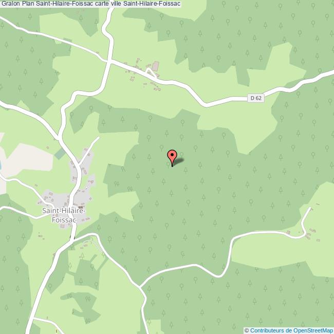 Plan SaintHilaireFoissac carte ville SaintHilaireFoissac