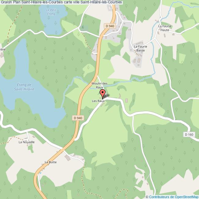 Plan SaintHilairelesCourbes carte ville SaintHilairelesCourbes