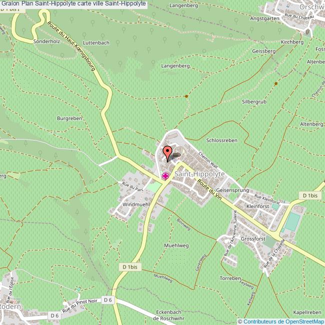 Plan SaintHippolyte carte ville SaintHippolyte
