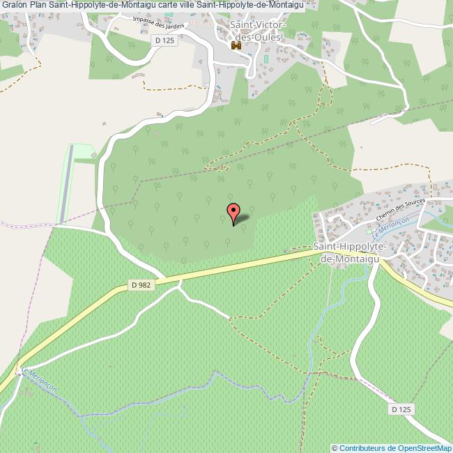 Plan SaintHippolytedeMontaigu carte ville SaintHippolytedeMontaigu