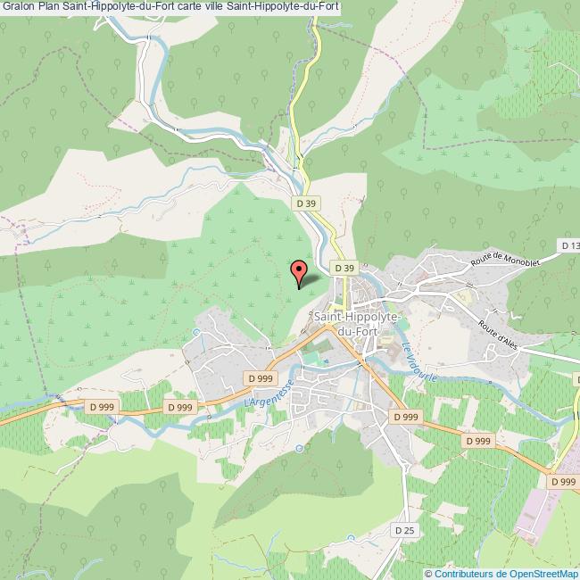 Plan SaintHippolyteduFort carte ville SaintHippolyteduFort