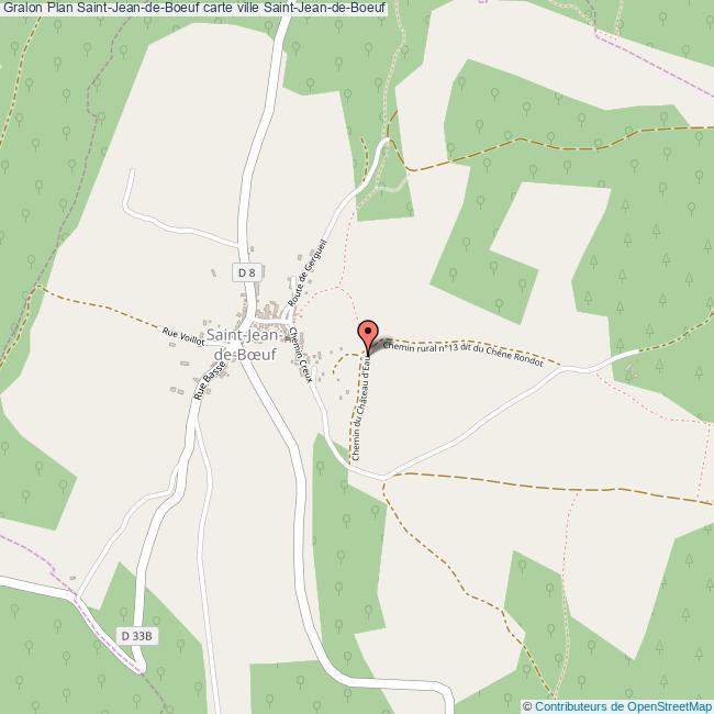 Plan SaintJeandeBoeuf carte ville SaintJeandeBoeuf