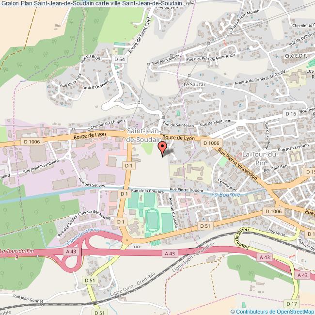 Plan SaintJeandeSoudain carte ville SaintJeandeSoudain