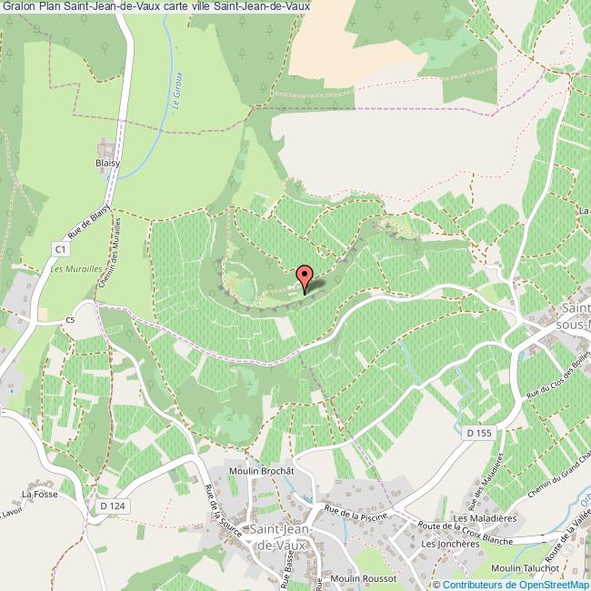 Plan SaintJeandeVaux carte ville SaintJeandeVaux