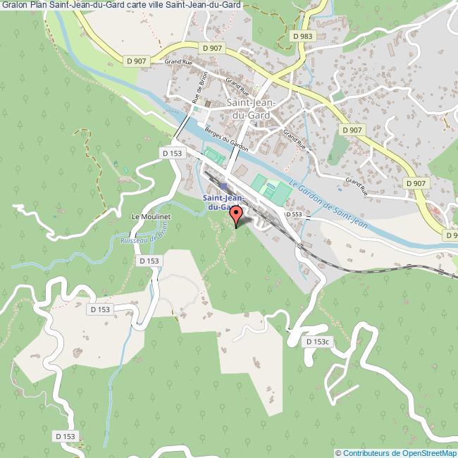 Plan SaintJeanduGard carte ville SaintJeanduGard