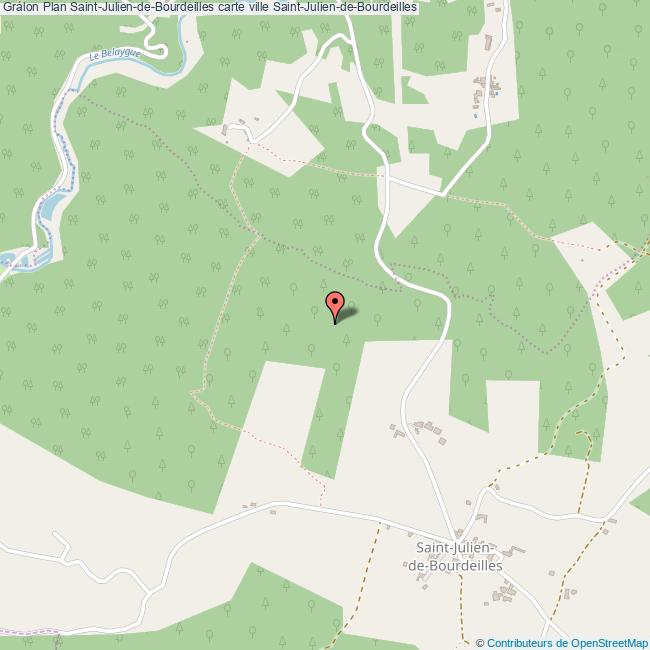 Plan SaintJuliendeBourdeilles carte ville SaintJuliendeBourdeilles